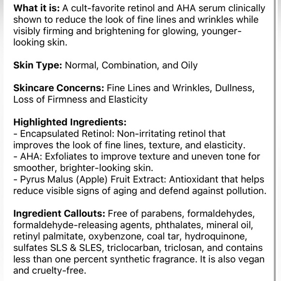 🌿 SHANI DARDEN SKIN CARE Retinol Reform® + Lactic Acid AHA Exfoliating Serum - Picture 9 of 14